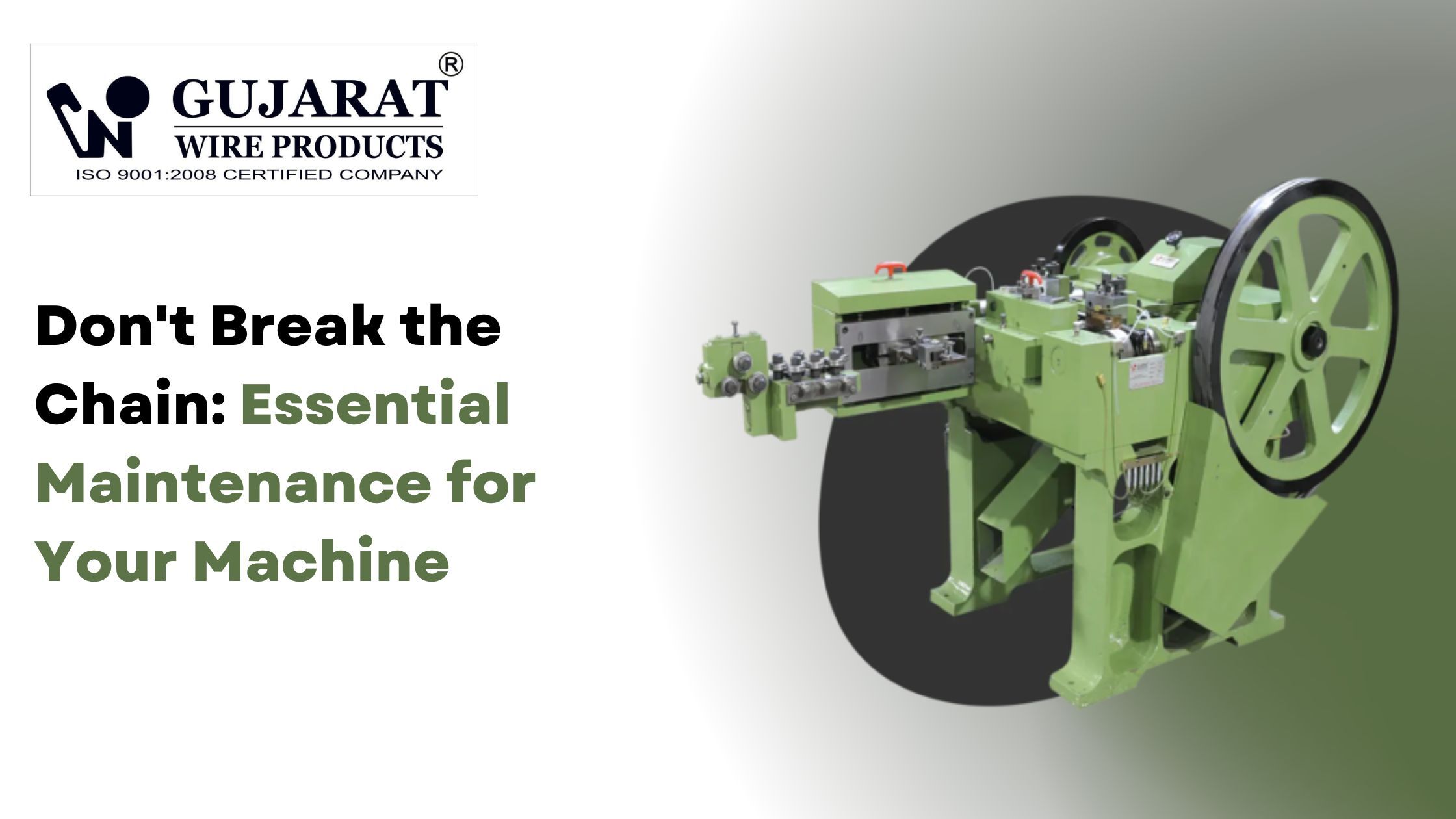 Don’t Break the Chain: Essential Maintenance for Your Machine
